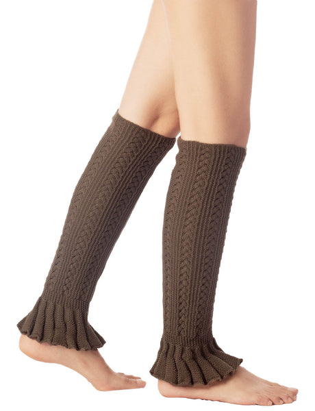 Women's Flared Cuff Ballet Dancer Running Aerobics Stretchy Leg Warmer