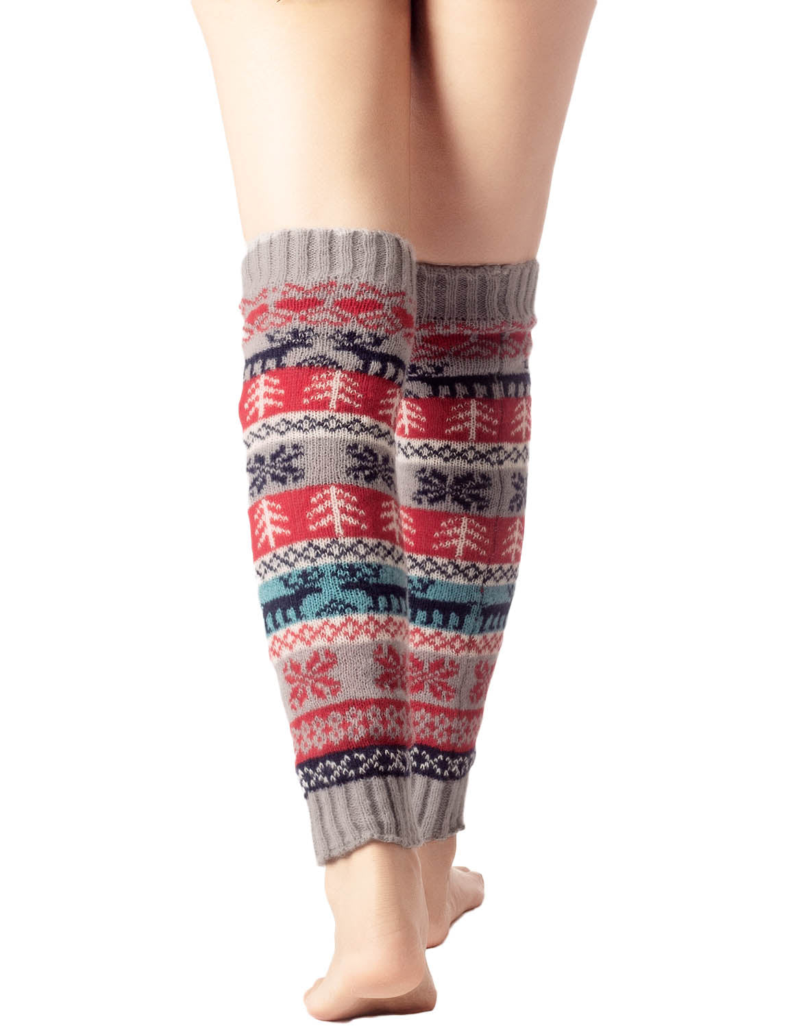 Women's Ballet Dancer Stitching Holiday Pattern Stretchy Leg Warmer