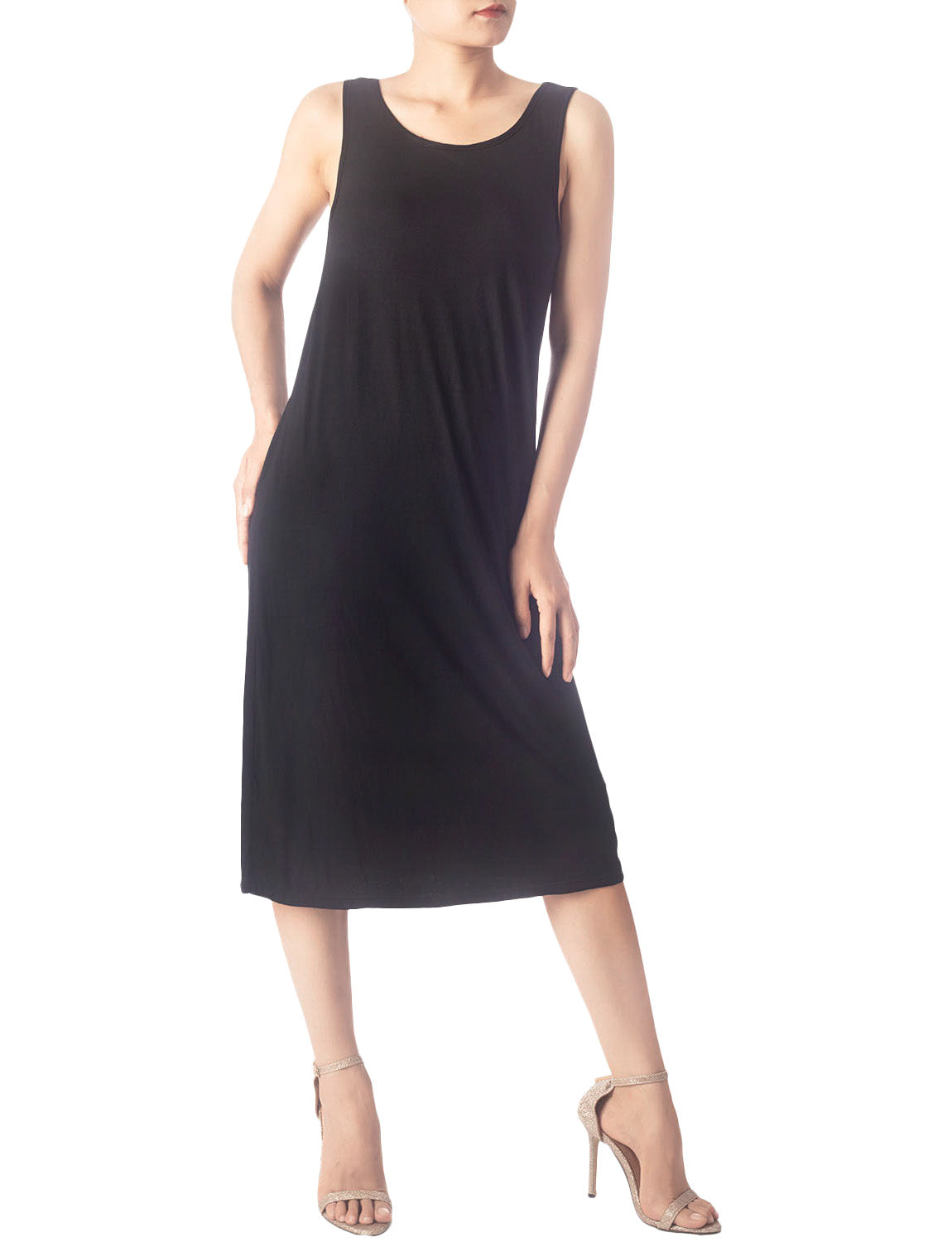 Women's Modal Cozy Knee Length Casual Relaxed Full Slip