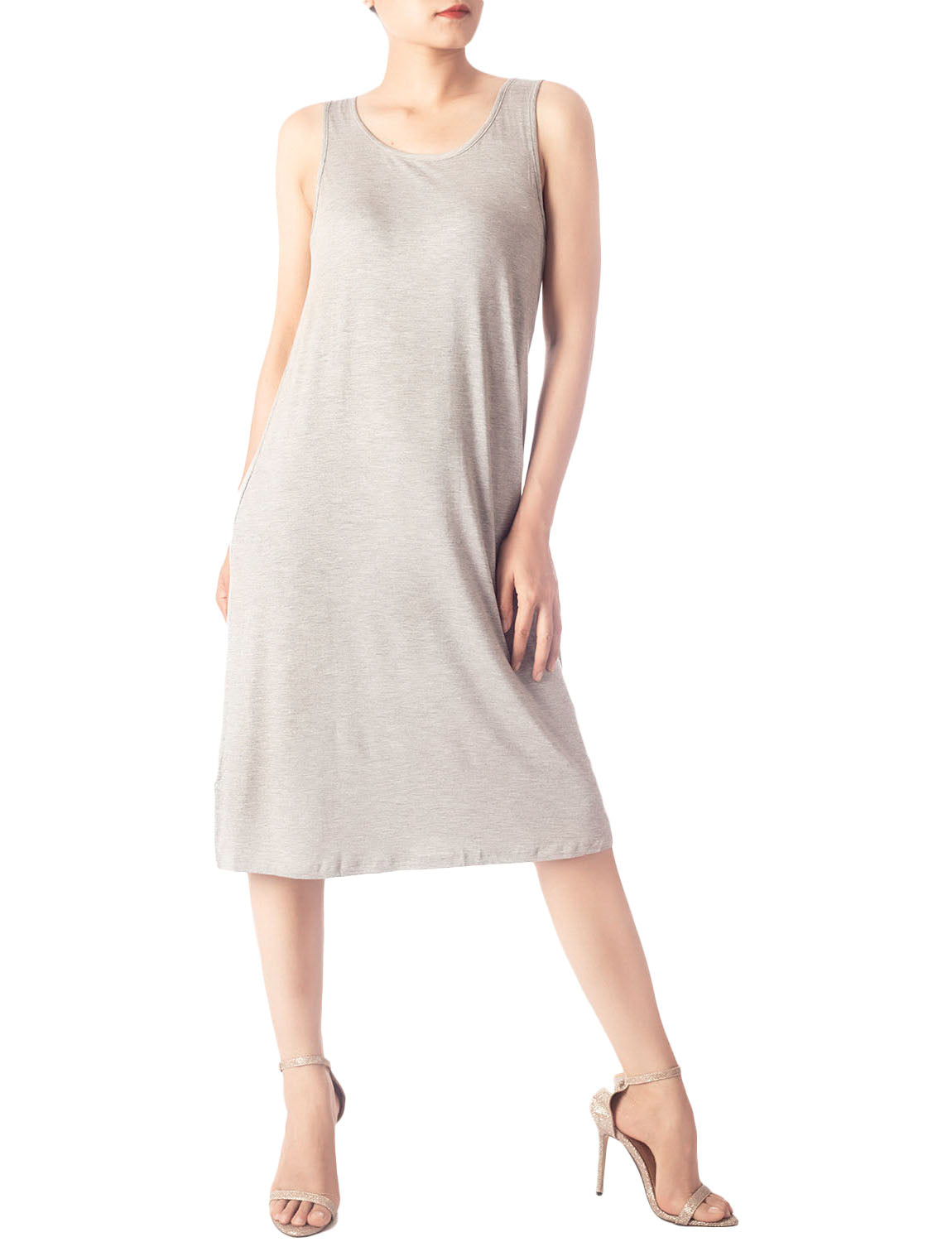 Women's Modal Cozy Knee Length Casual Relaxed Full Slip