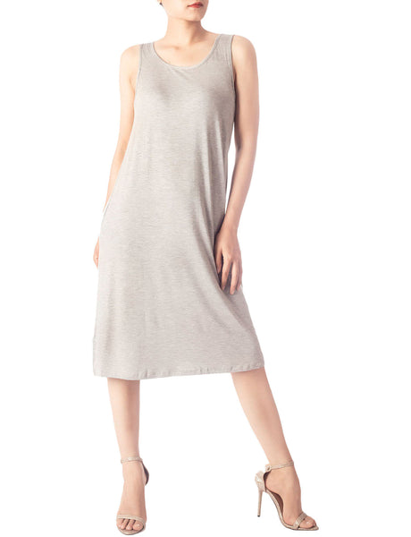 Women's Modal Cozy Knee Length Casual Relaxed Full Slip