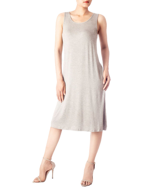 Women's Modal Cozy Knee Length Casual Relaxed Full Slip