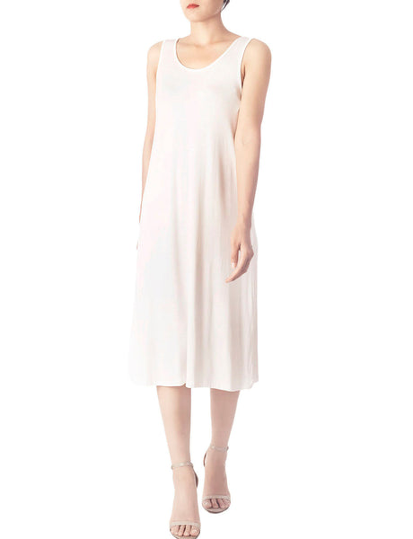 Women's Modal Cozy Knee Length Casual Relaxed Full Slip