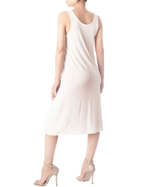 Women's Modal Cozy Knee Length Casual Relaxed Full Slip