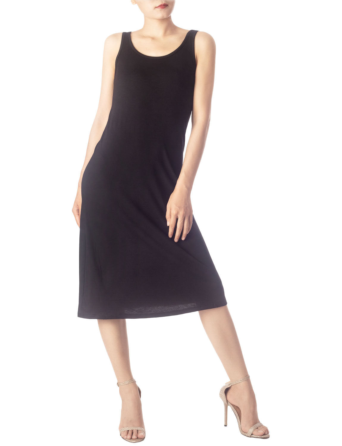 Women's Modal Cozy Knee Length Straight Casual Full Slip