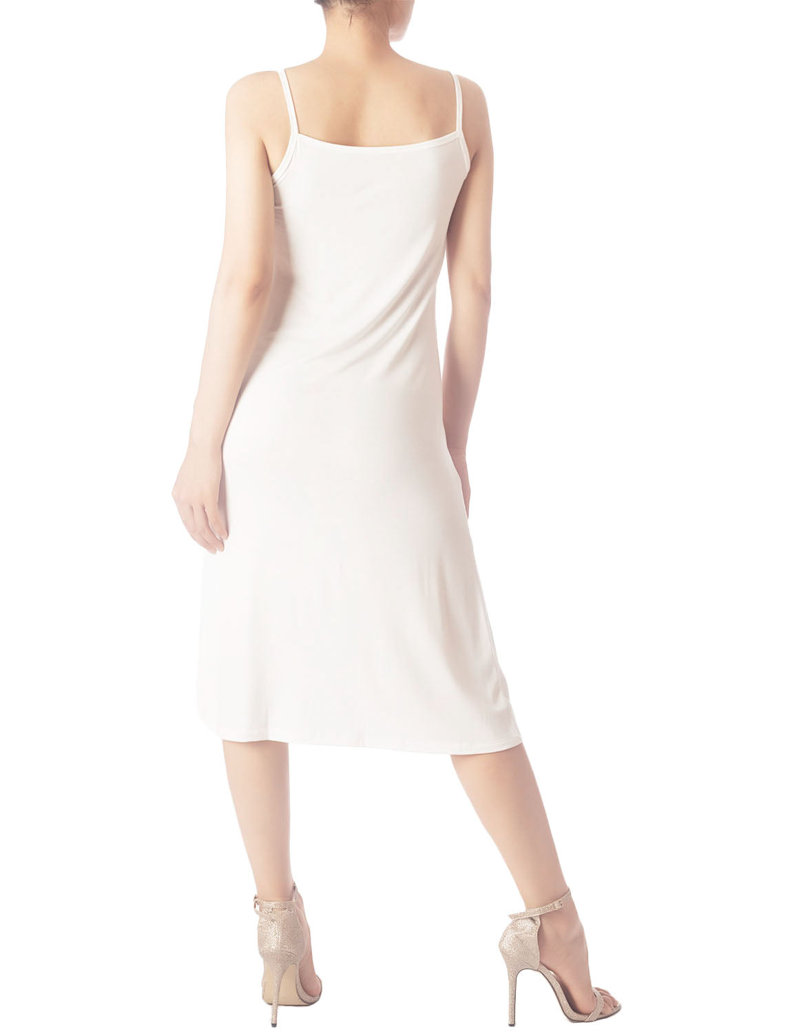 Women's Modal Spaghetti Strap Knee Length Casual Full Slip