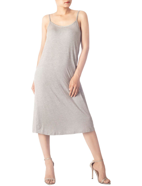 Women's Modal Cozy Knee Length Spaghetti Strap Full Slip