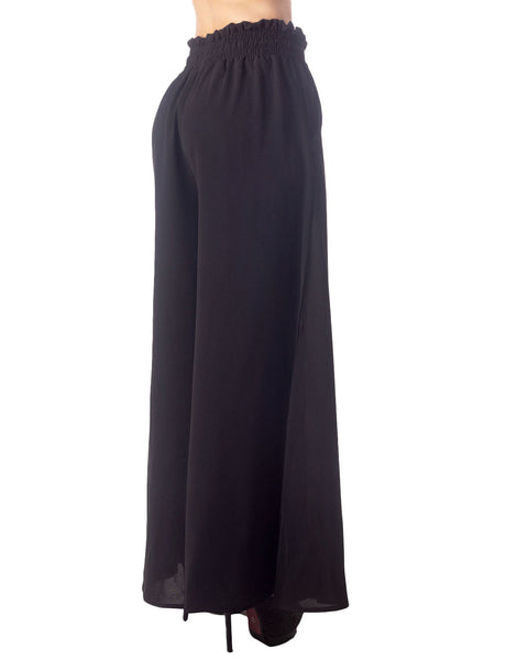 Women's Flare Pants Casual Cozy Relaxed High Waist Palazzo Trousers