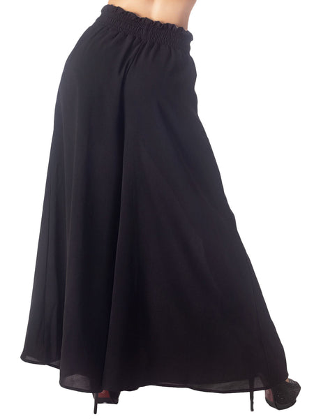 Women's Flare Pants Casual Cozy Relaxed High Waist Palazzo Trousers