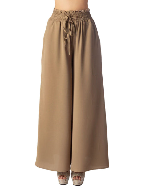 Women's Flare Pants Casual Cozy Relaxed High Waist Palazzo Trousers