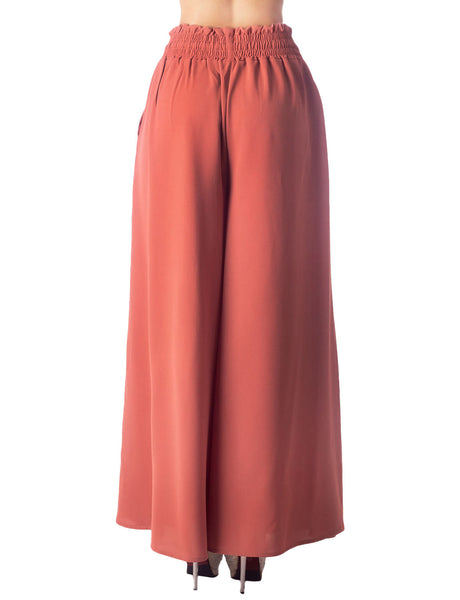 Women's Flare Pants Casual Cozy Relaxed High Waist Palazzo Trousers