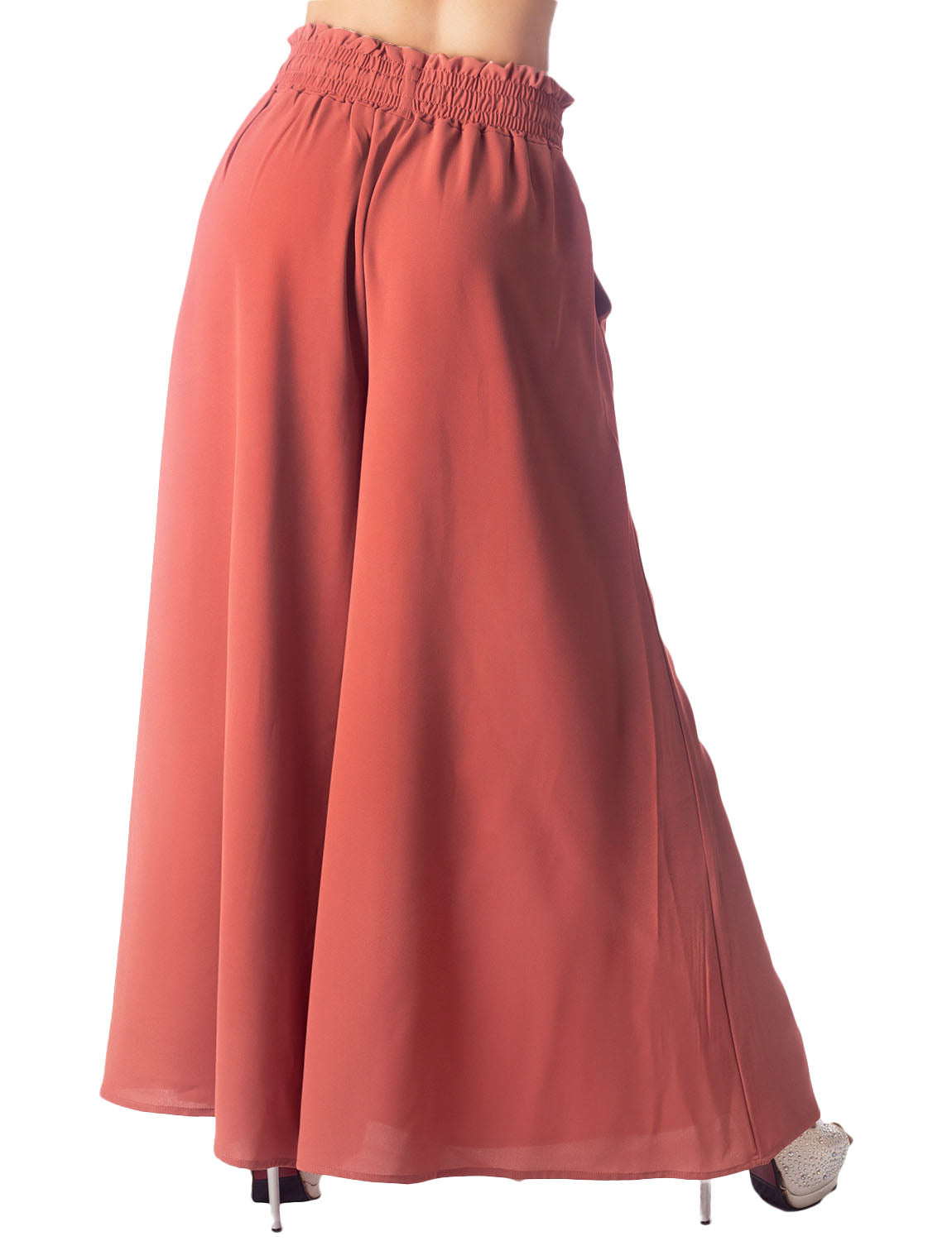 Women's Flare Pants Casual Cozy Relaxed High Waist Palazzo Trousers