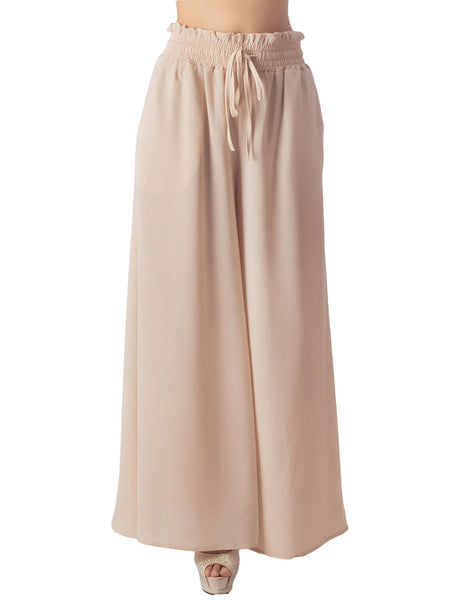 Women's Flare Pants Casual Cozy Relaxed High Waist Palazzo Trousers