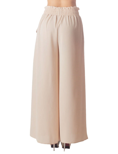 Women's Flare Pants Casual Cozy Relaxed High Waist Palazzo Trousers