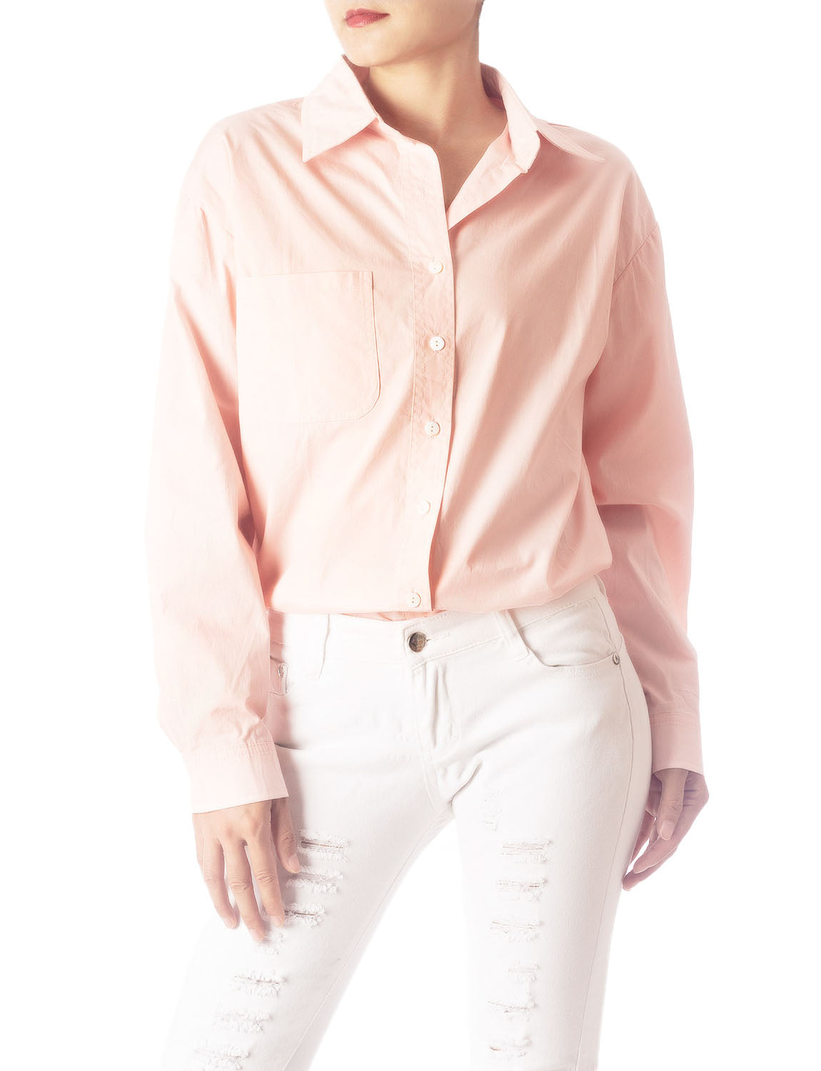 Women's Cotton Cozy Casual Relaxed Long Sleeve Shirt