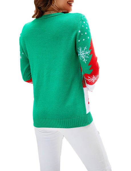 Women's Casual Christmas Cozy Top Long Sleeve Pullover Sweater